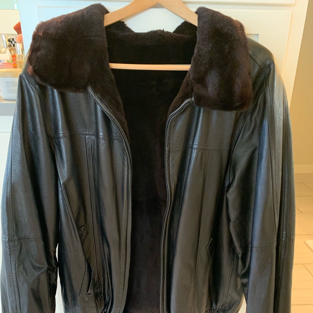 Reversible fur coat